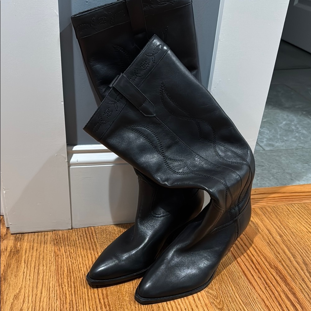 Marc Fisher Black Leather Women's Boots